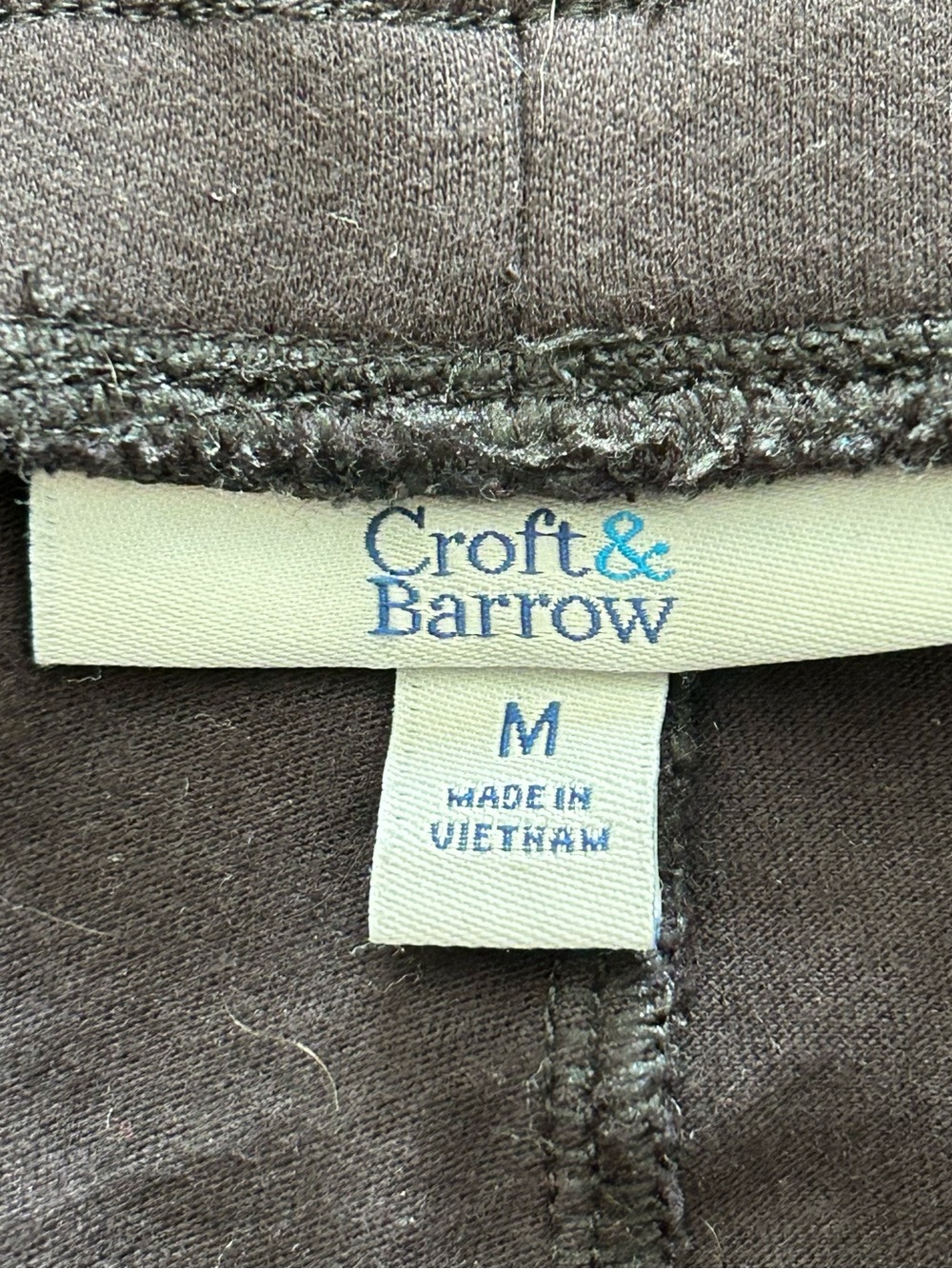croft & barrow Black Pull-On Mini Skort Skirt Drawstring Pockets Size M - Picture 3 of 9
